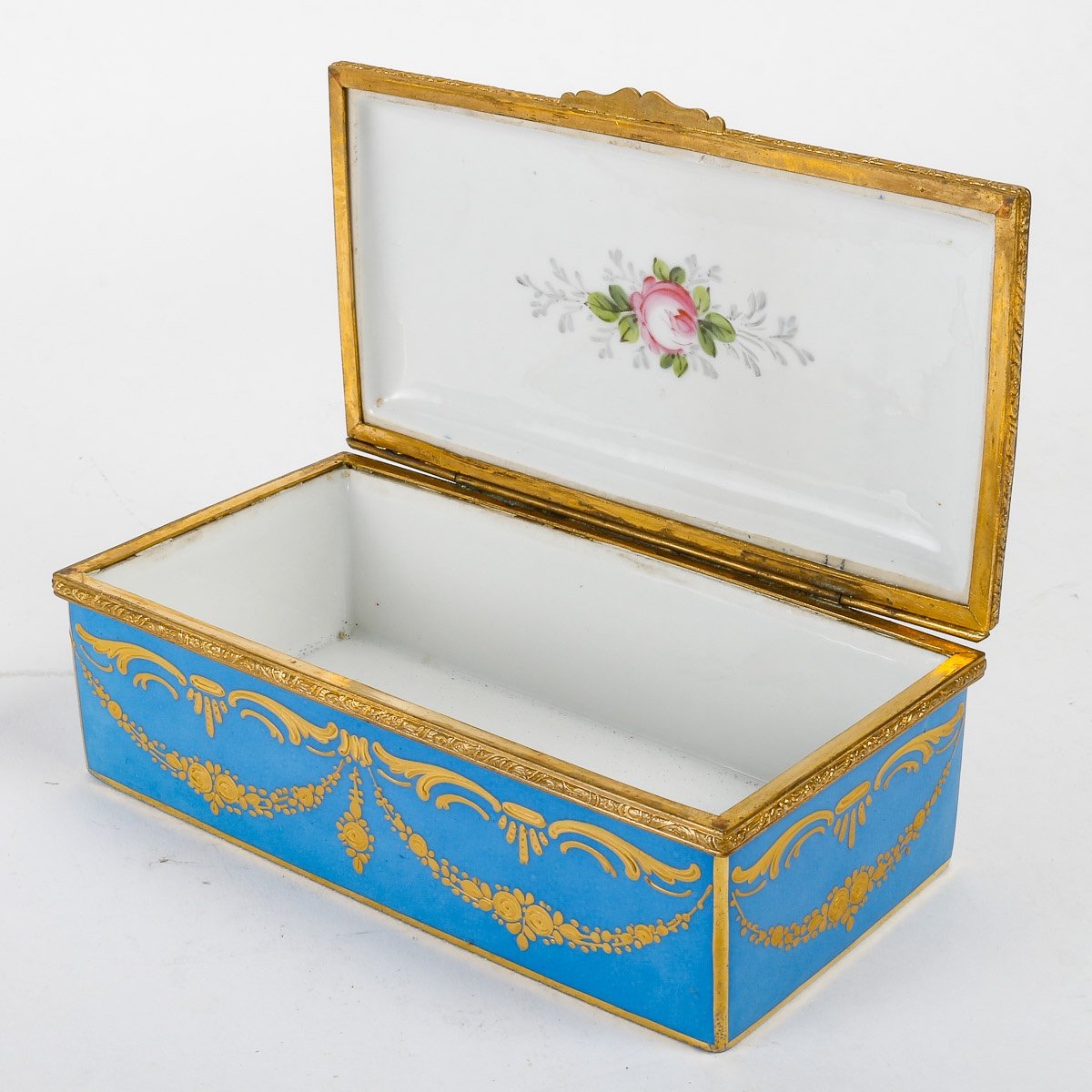 Un Coffret En Porcelaine De Style Sèvres Fin XIXème Siècle -photo-3