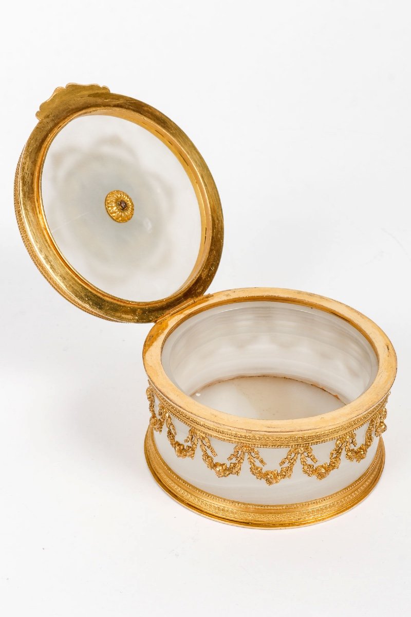 An Alabaster And Gilt Bronze Jewelry Box Late 19th Century -photo-7