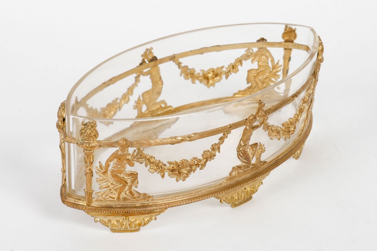 A Crystal And Gilt Bronze Cup Late 19th Century 