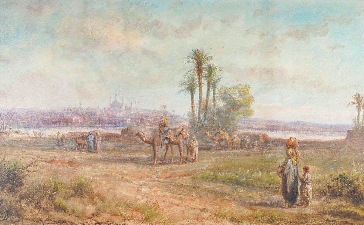 An Orientalist Painting P. Pascal Late 19th Century -photo-2