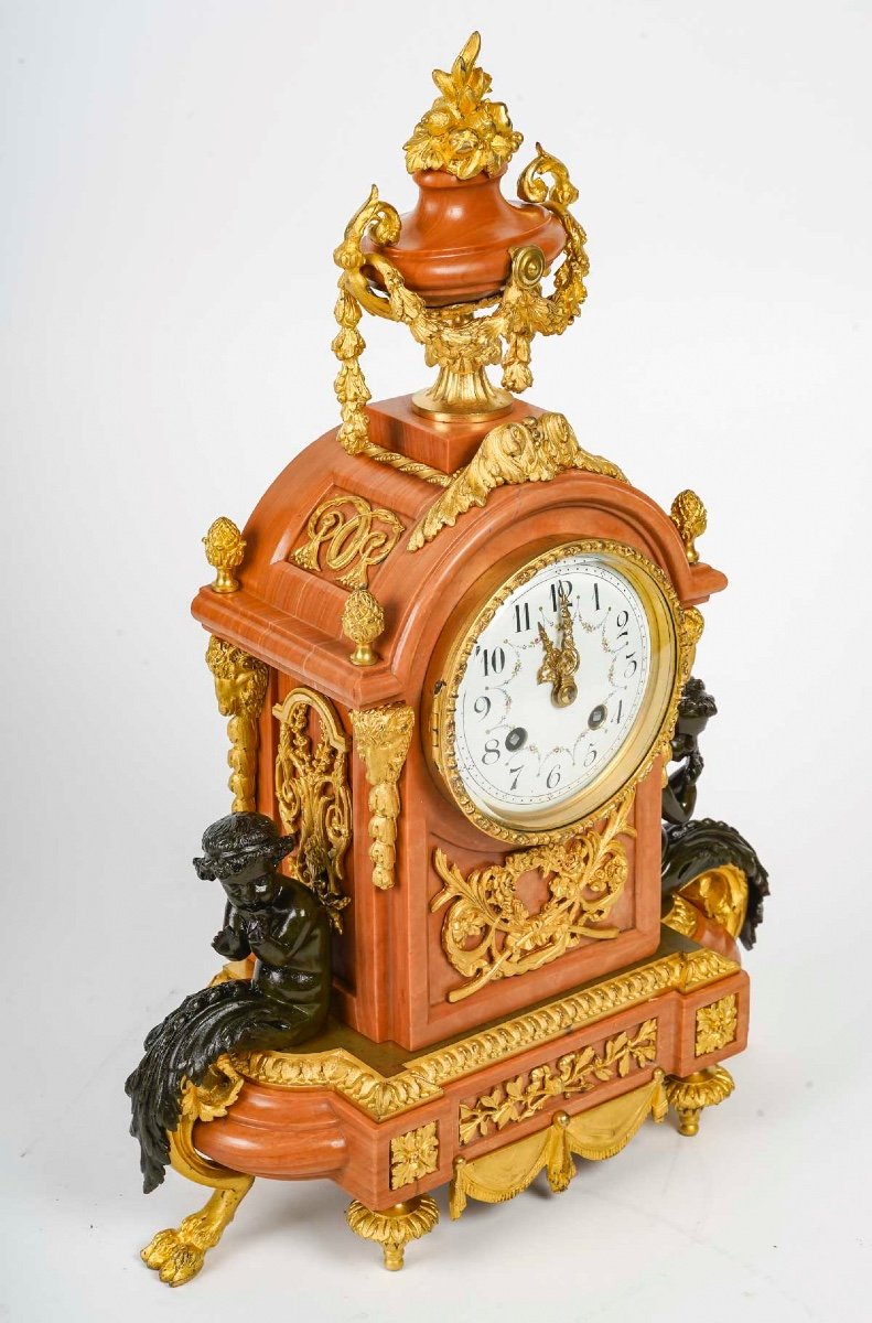 A Beautiful Louis XVI Style Clock Late 19th Century -photo-2