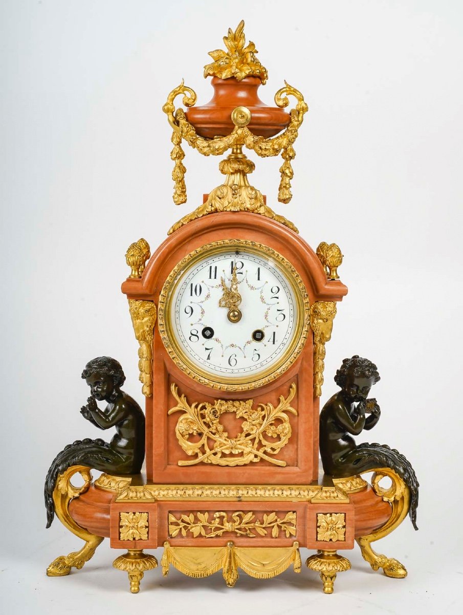 A Beautiful Louis XVI Style Clock Late 19th Century -photo-8
