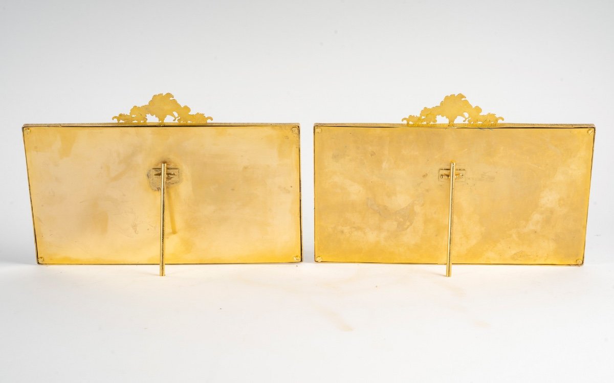 A Pair Of Gilt Bronze Photo Frames Late 19th Century -photo-7