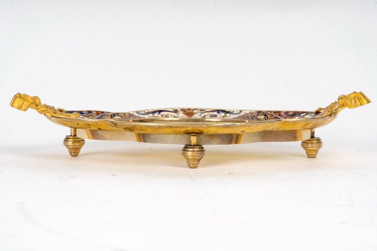 Une Coupe En Bronze Cloisonné, époque Fin XIXème Siècle -photo-2