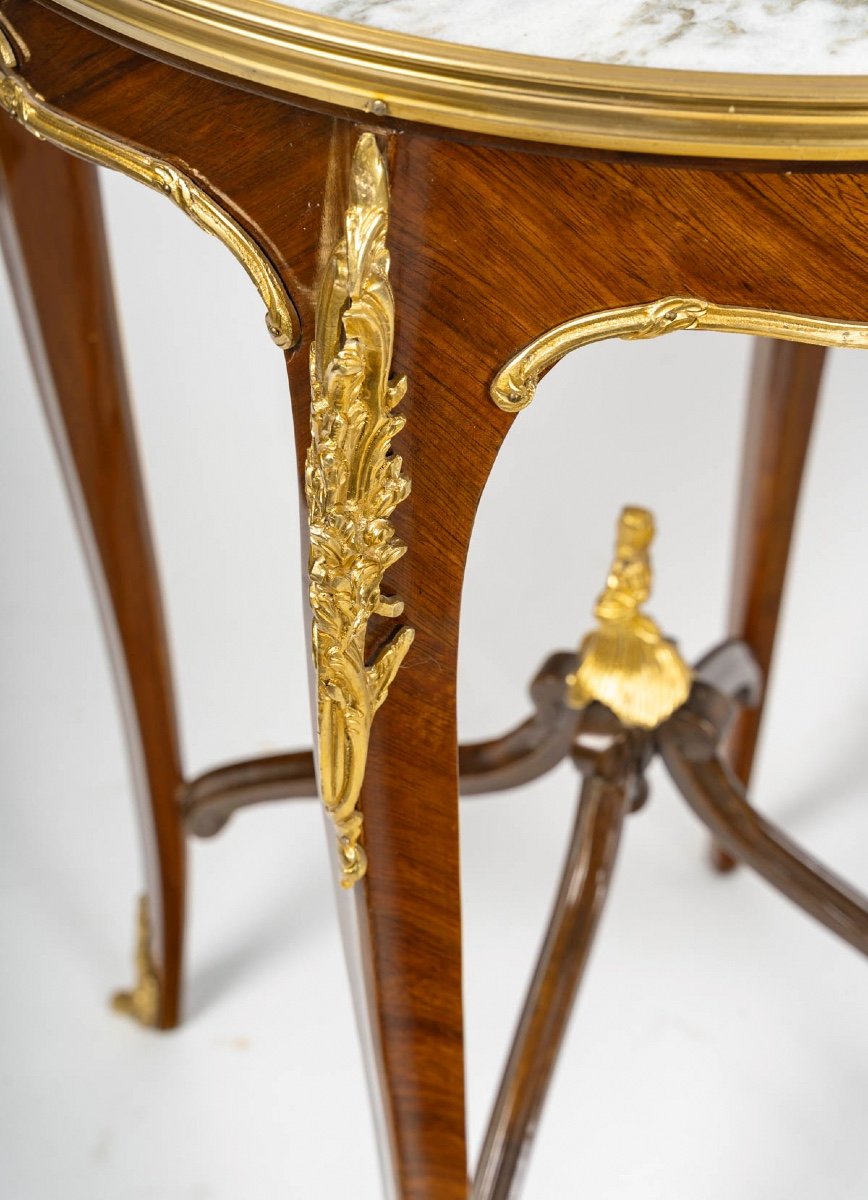 A Pair Of Louis XV Style Pedestal Tables-photo-3