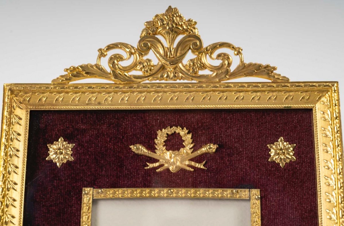 A Pair Of Gilt Bronze Photo Frames Late 19th Century -photo-3