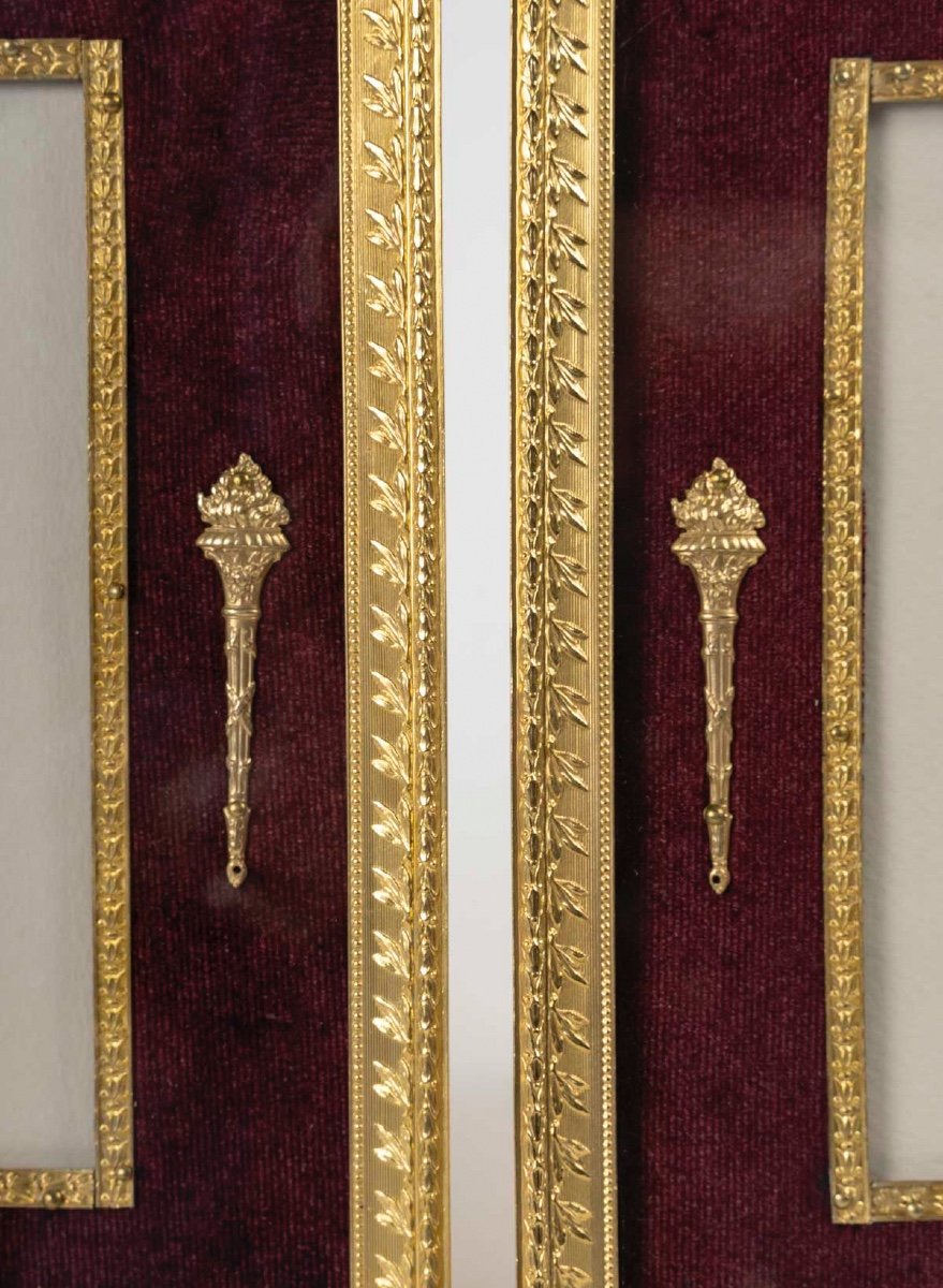 A Pair Of Gilt Bronze Photo Frames Late 19th Century -photo-4