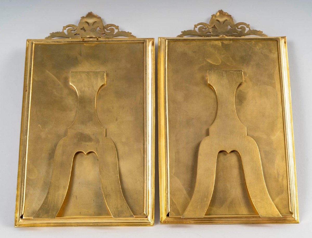 A Pair Of Gilt Bronze Photo Frames Late 19th Century -photo-6