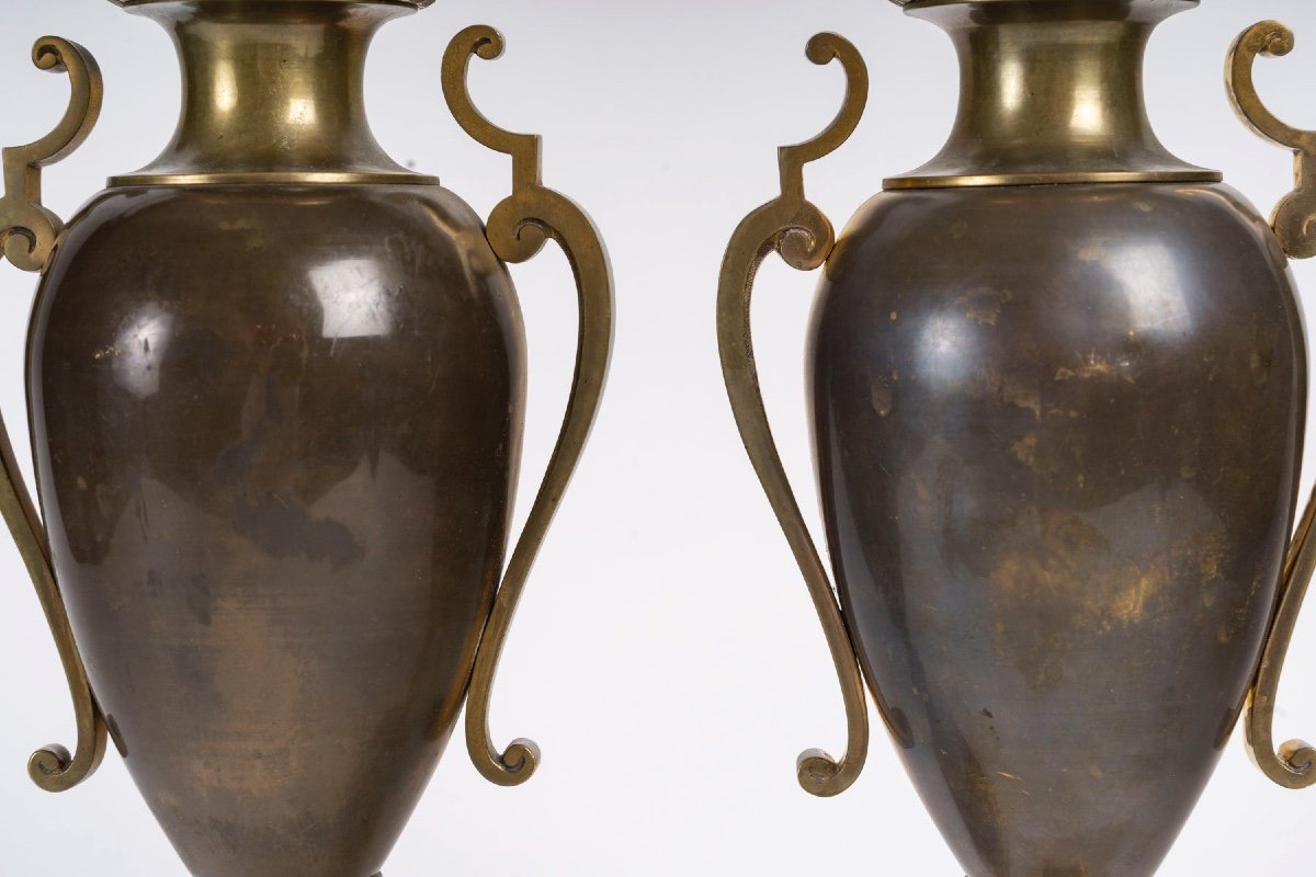 Une Paire De Vases En Bronze XIXème Siècle -photo-4