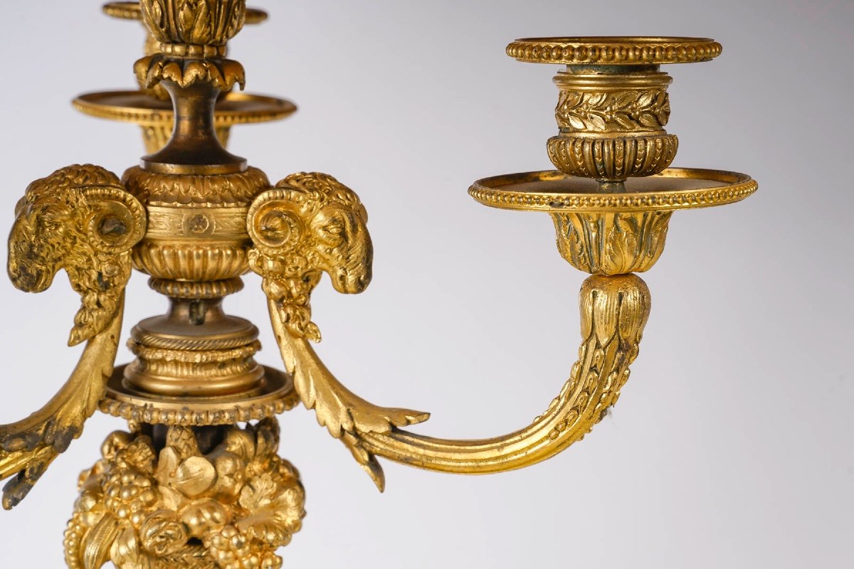 Une Paire De Lampes En Bronze Doré De Style Louis XVI, Fin XIXème Siècle -photo-3