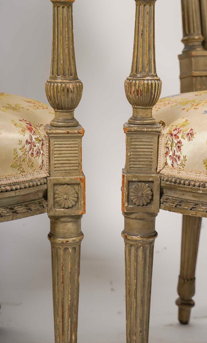 A Pair Of Late 19th Century Lacquered Wood Armchairs -photo-2