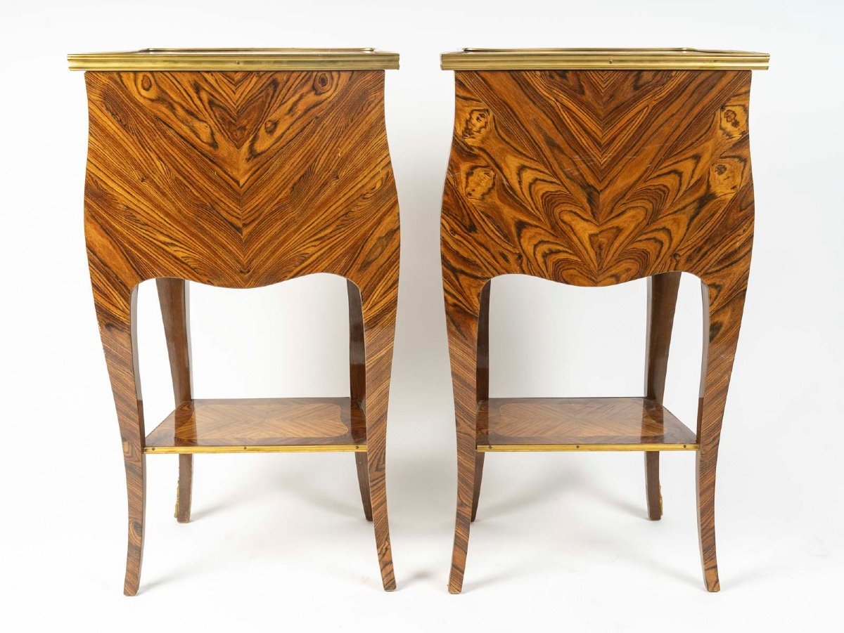 A Pair Of Louis XV Style Bedside Tables, Début XX-photo-4