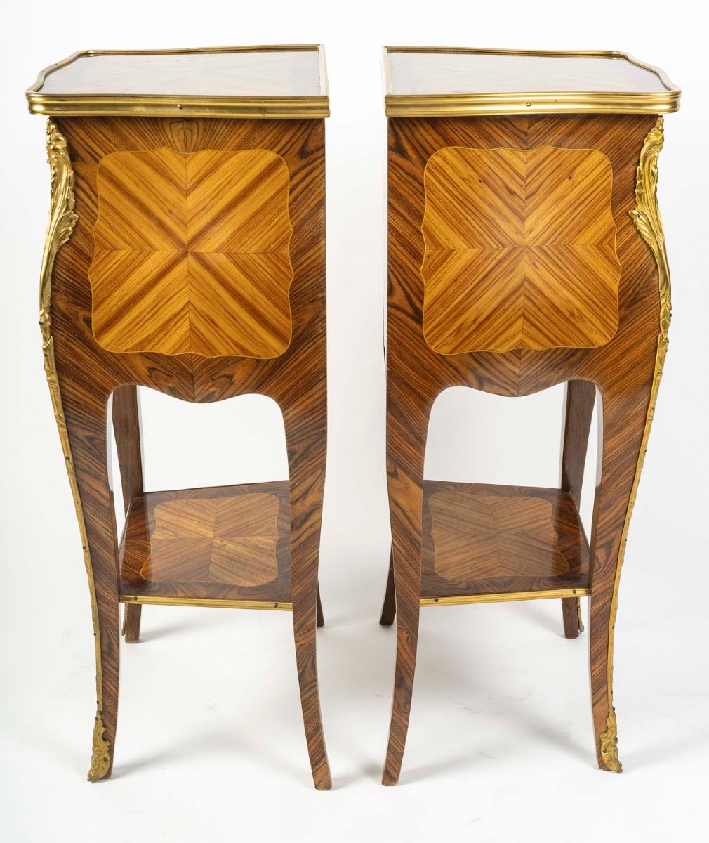 A Pair Of Louis XV Style Bedside Tables, Début XX-photo-1