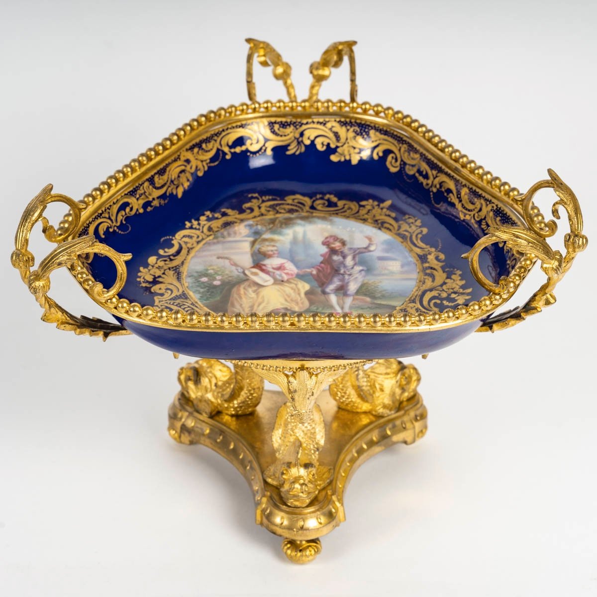 A Porcelain Cup With Gilt Bronze Ornamentation, Late 19th Century -photo-2