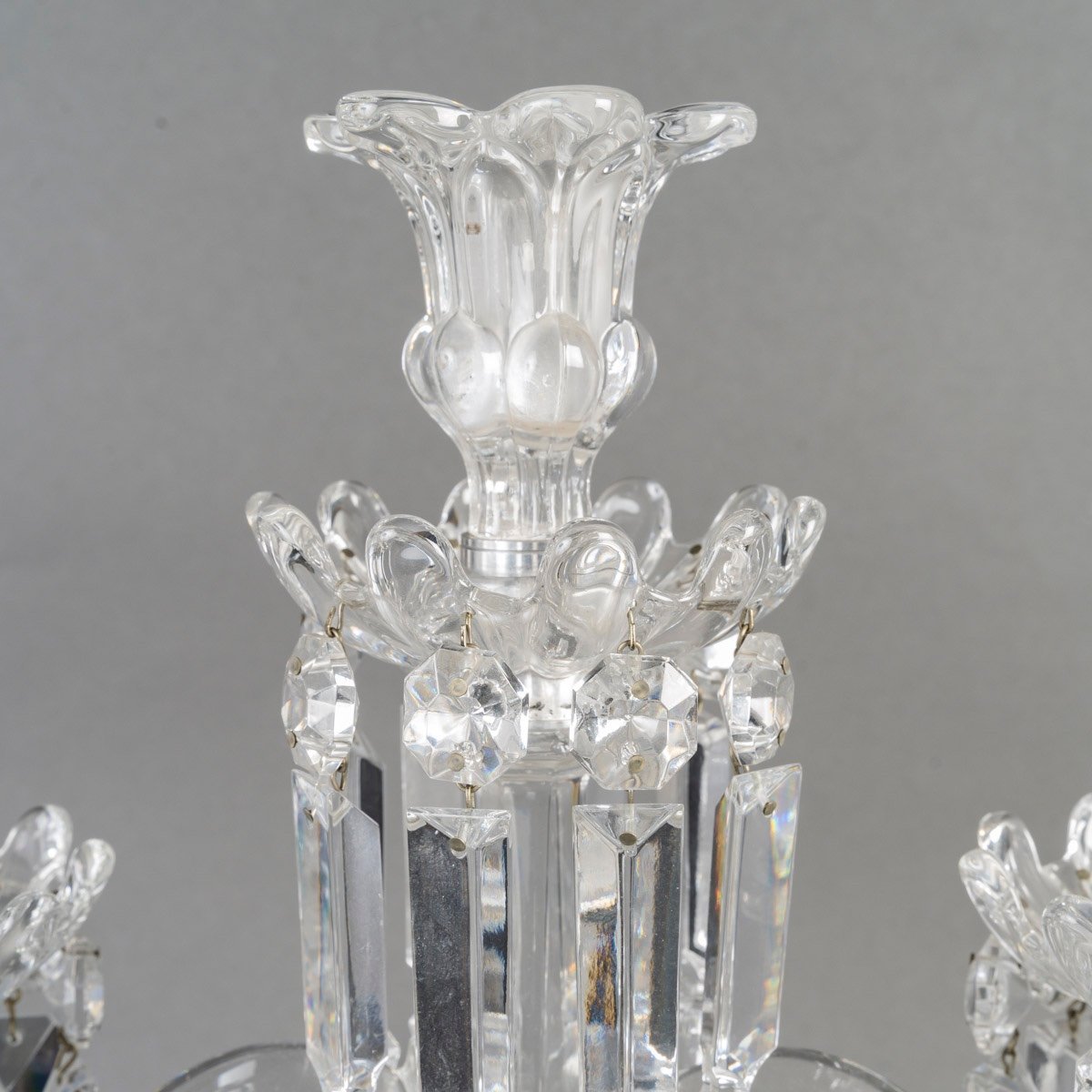 A Pair Of Baccarat Crystal Candelabra, Late 19th Century -photo-3