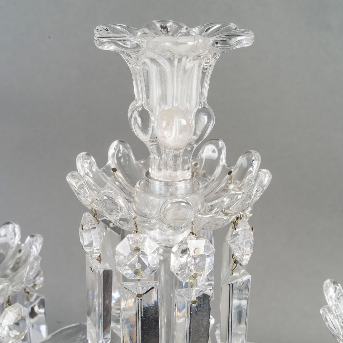 A Pair Of Baccarat Crystal Candelabra, Late 19th Century -photo-8