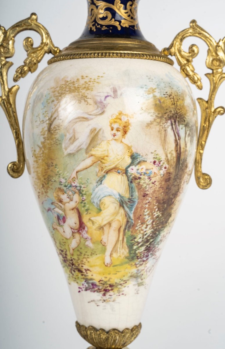 A Pair Of Porcelain And Earthenware Vases, Sèvres, Late 19th Century -photo-3