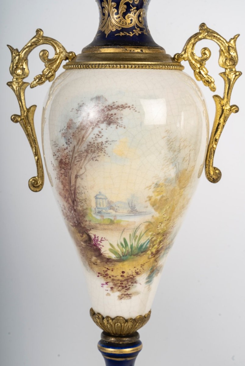 A Pair Of Porcelain And Earthenware Vases, Sèvres, Late 19th Century -photo-4