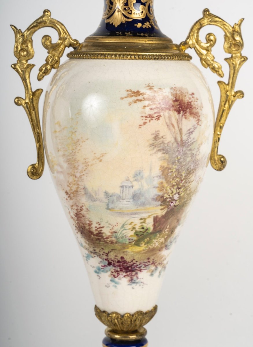 A Pair Of Porcelain And Earthenware Vases, Sèvres, Late 19th Century -photo-5