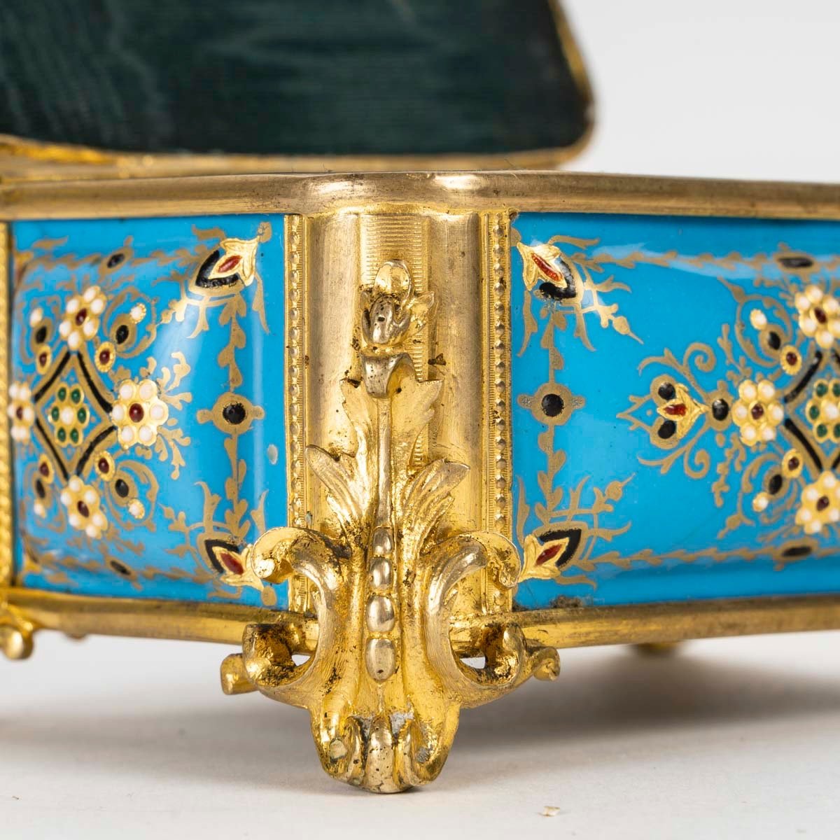 An Enamel And Bronze Jewelry Box, Late 19th Century -photo-2