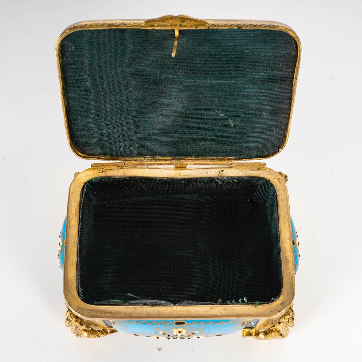 An Enamel And Bronze Jewelry Box, Late 19th Century -photo-4