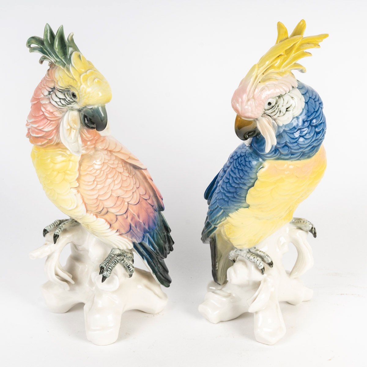 A Pair Of Porcelain Sculptures, Saxony - Karl Ens Volkstedt-photo-2