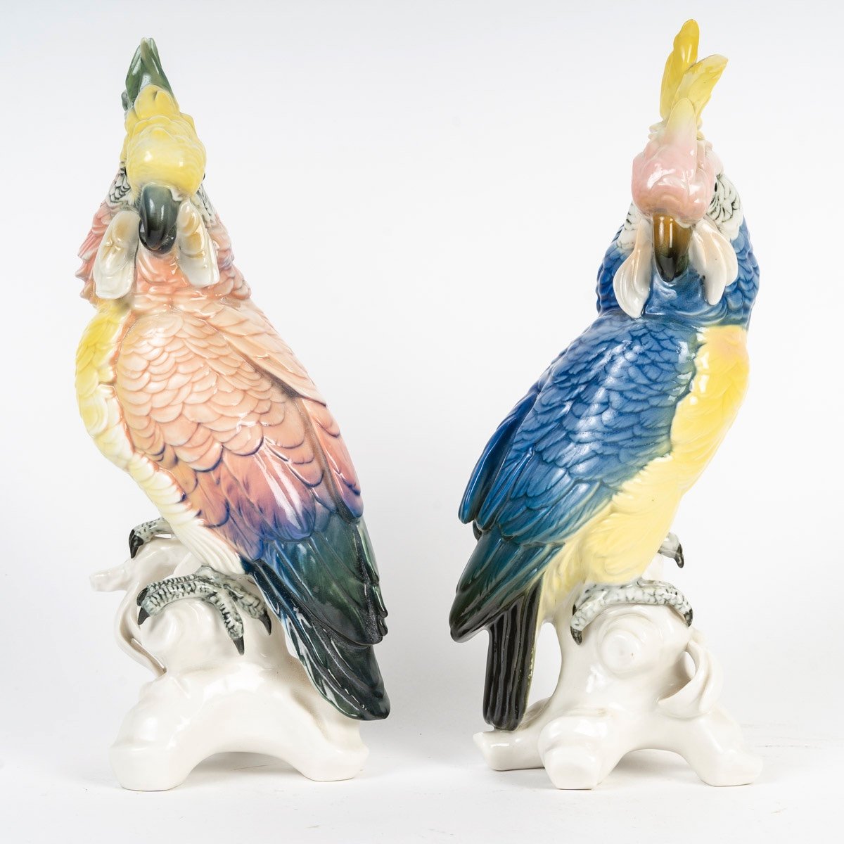 A Pair Of Porcelain Sculptures, Saxony - Karl Ens Volkstedt-photo-3