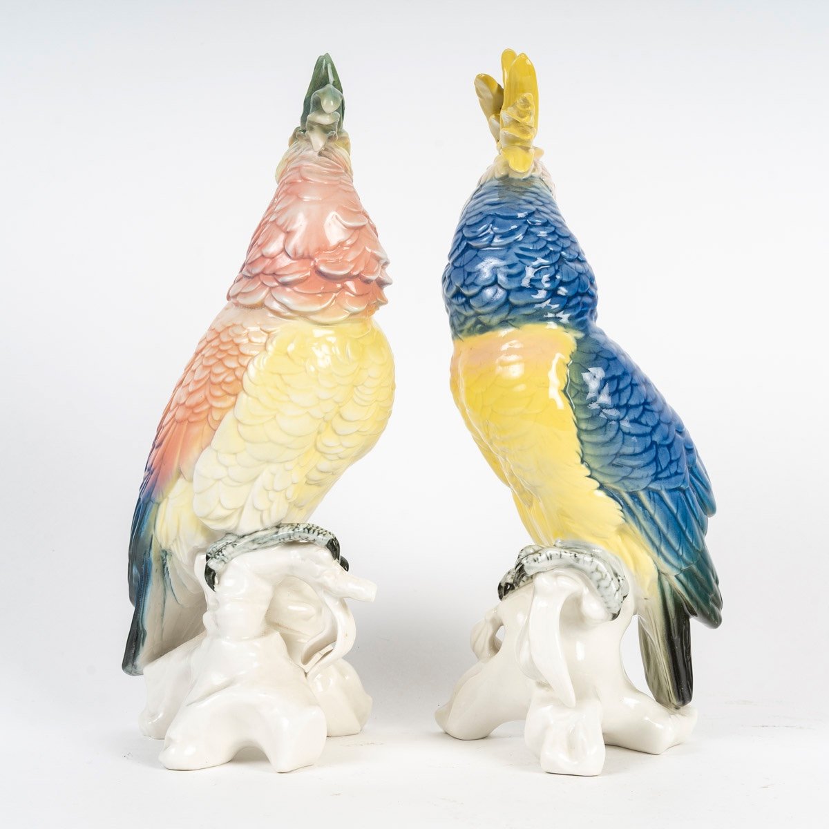 A Pair Of Porcelain Sculptures, Saxony - Karl Ens Volkstedt-photo-2