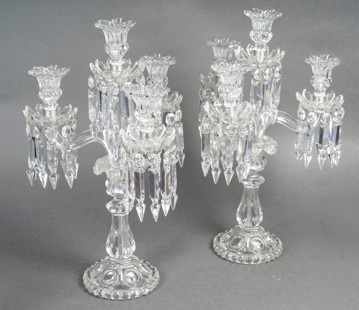 A Pair Of Baccarat Crystal Candlesticks-photo-3