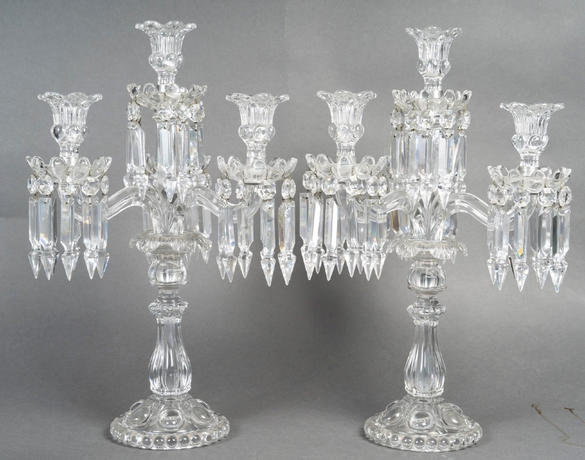 A Pair Of Baccarat Crystal Candlesticks-photo-4