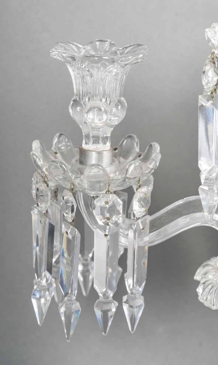 A Pair Of Baccarat Crystal Candlesticks-photo-1