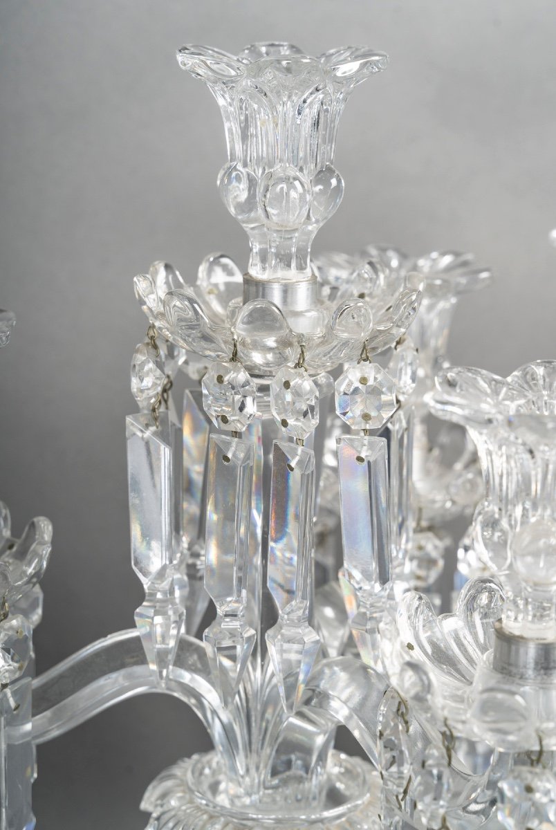 A Pair Of Baccarat Crystal Candlesticks-photo-2