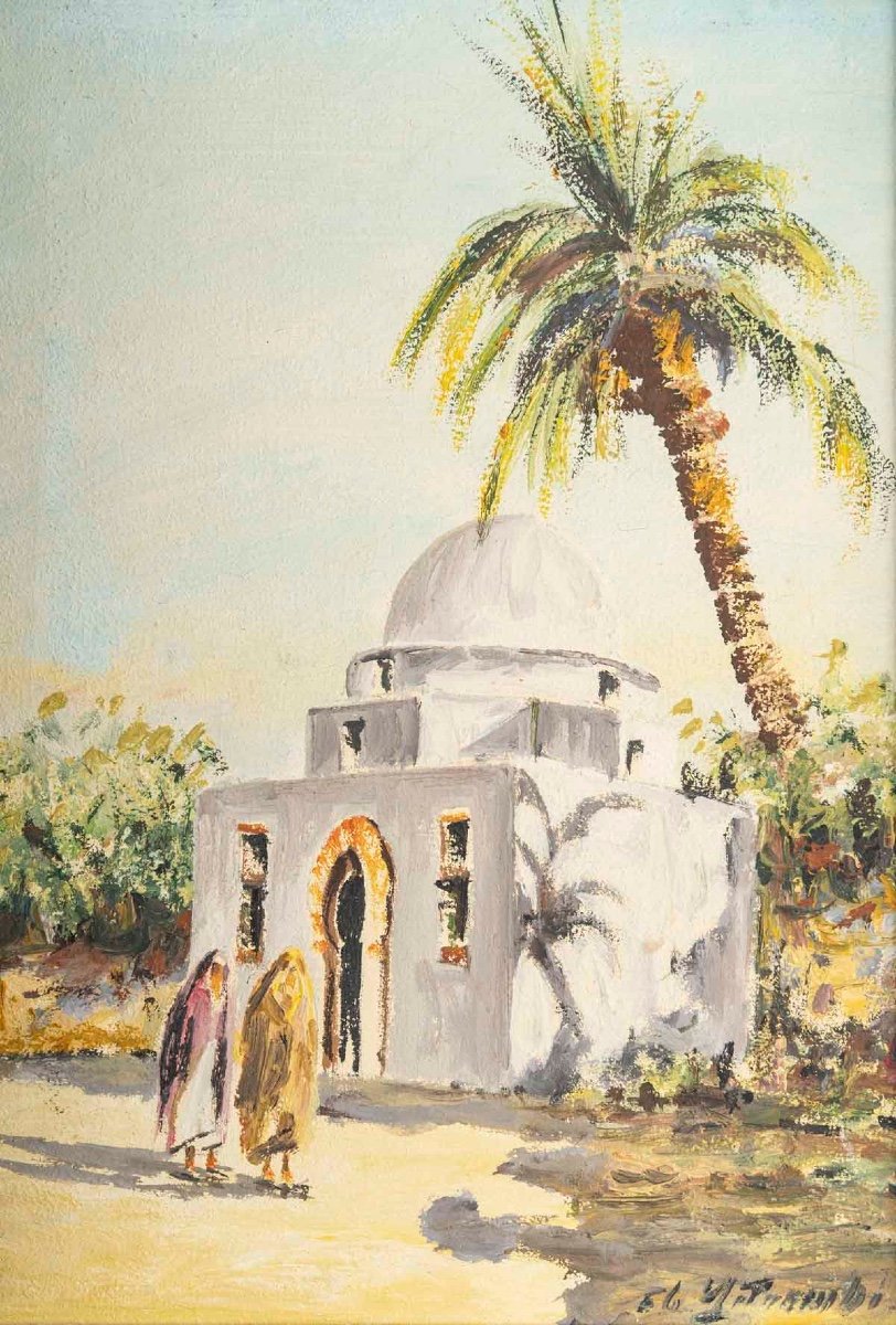 Orientalist Painting Hst, Early 20th Century -photo-2