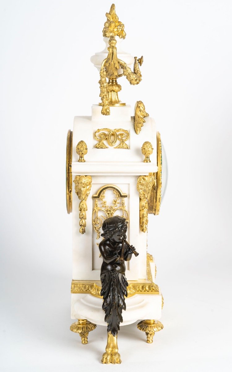 A Gilt Bronze And White Marble Trim, 19th Century -photo-4