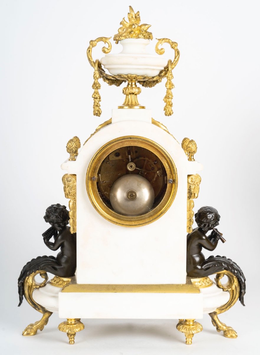 A Gilt Bronze And White Marble Trim, 19th Century -photo-5