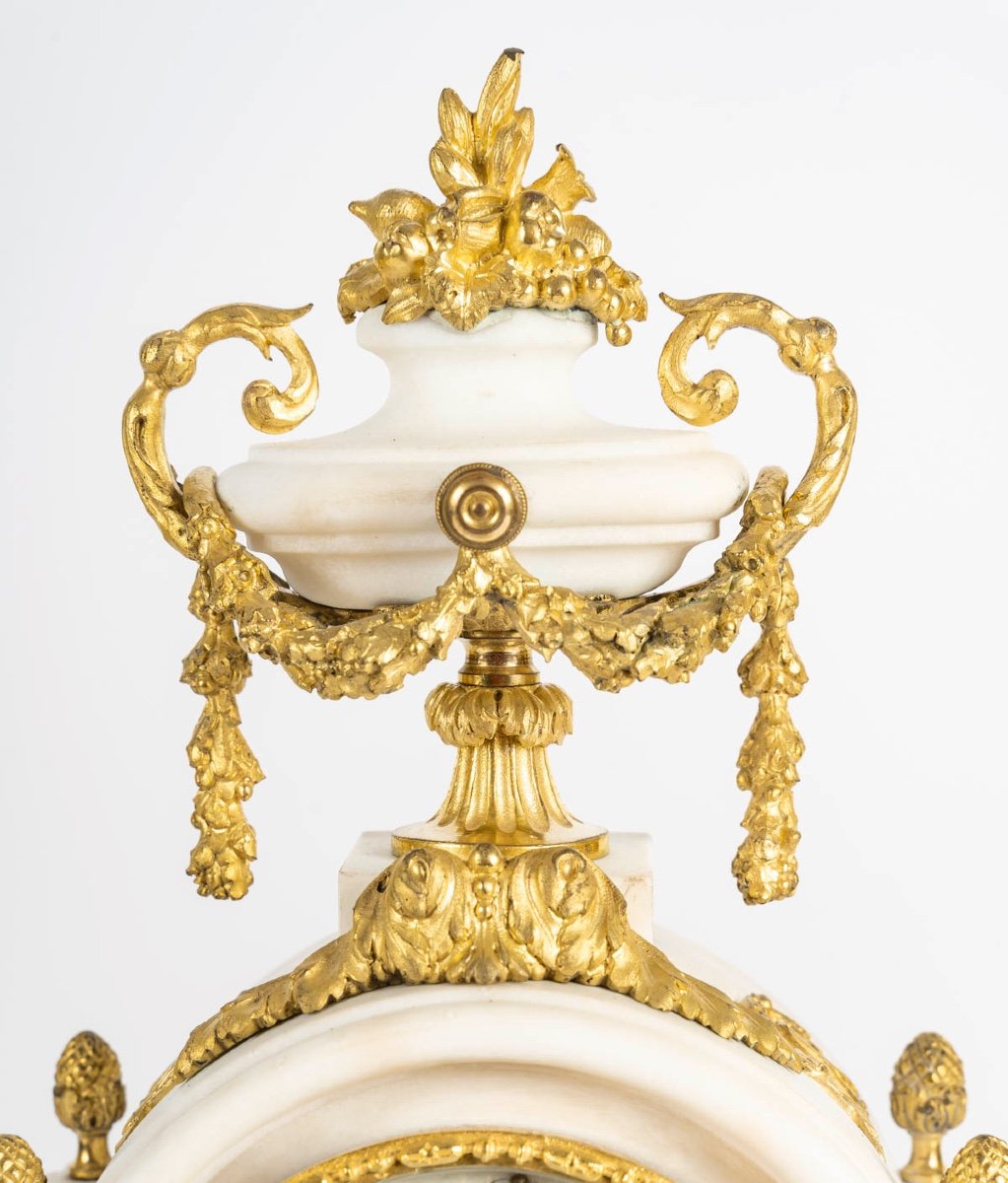 A Gilt Bronze And White Marble Trim, 19th Century -photo-7