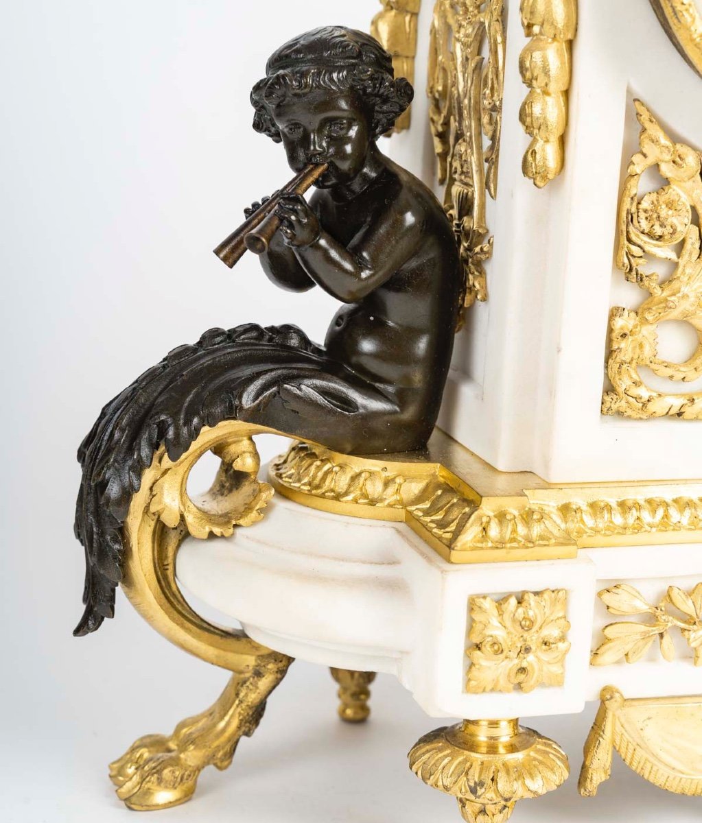 A Gilt Bronze And White Marble Trim, 19th Century -photo-8