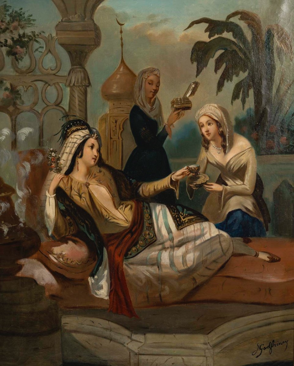 A Pair Of Orientalist Paintings, Godfrinoy-photo-3