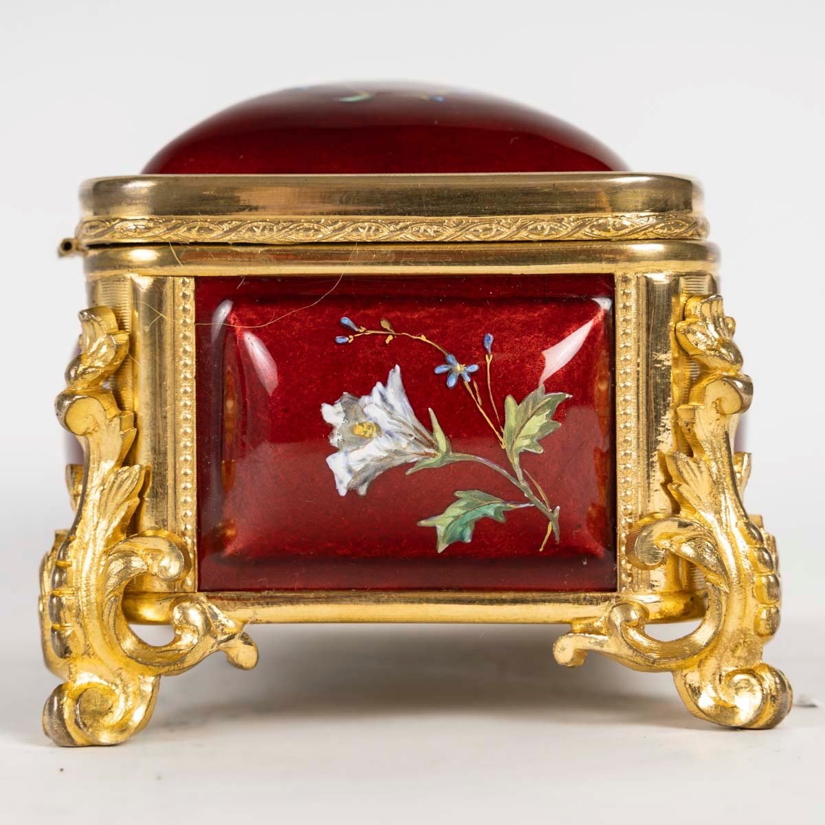 An Enamel Jewelry Box, Late 19th Century-photo-1