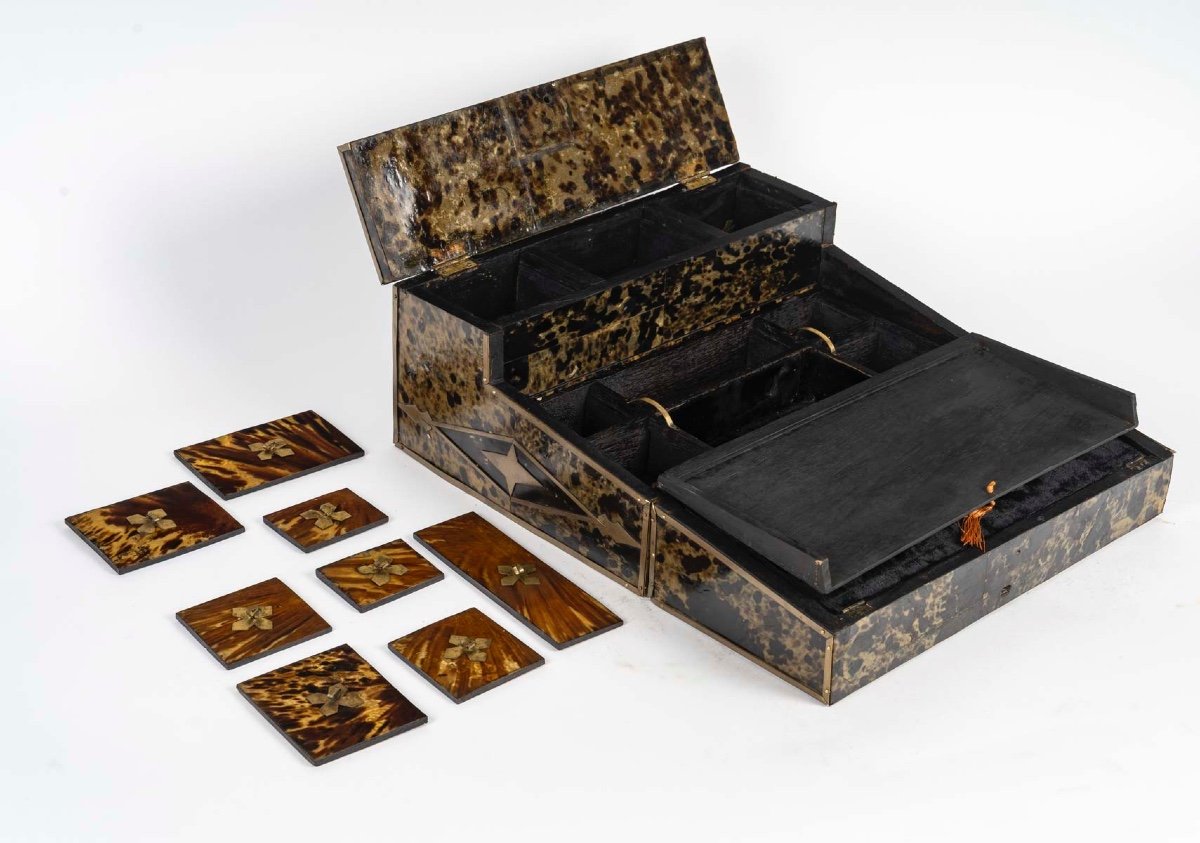 A Tortoiseshell Travel Secretary, Napoleon III Period-photo-4