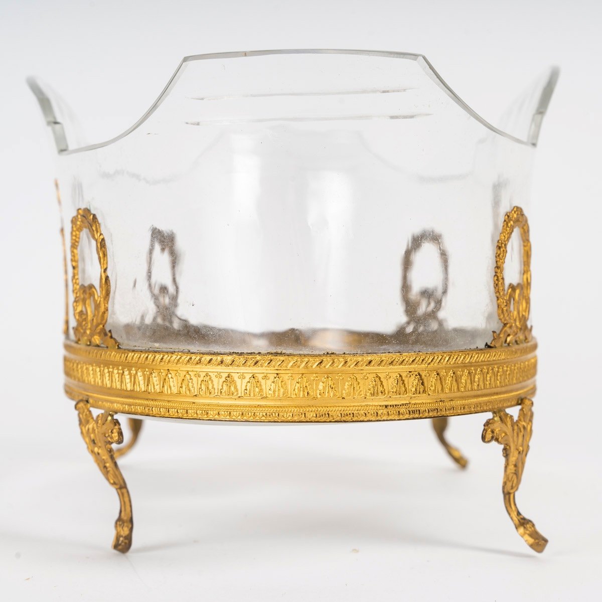 Une Petite Coupe En Cristal Et Garniture En Bronze Doré, Fin XIXème Siècle -photo-6