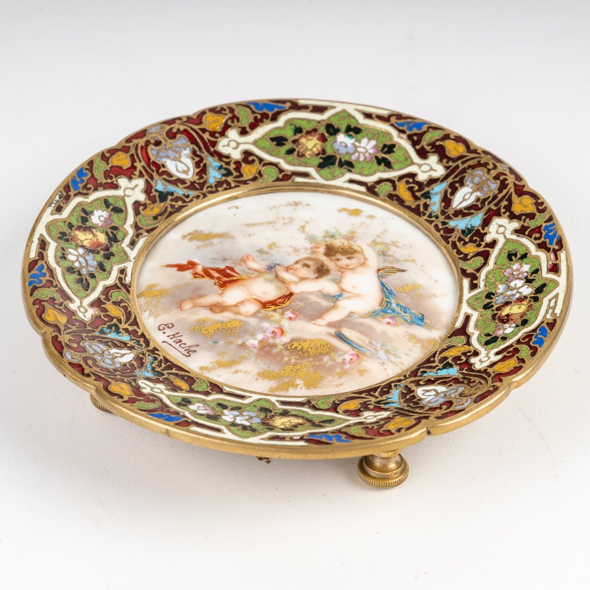 A Gilt Bronze And Cloisonné Enamel Cup, Late 19th Century 