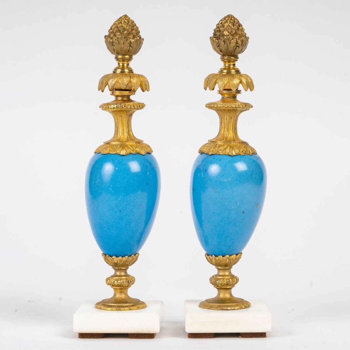 Une Paire De Vases En Porcelaine De Sèvres, Fin XIXème Siècle -photo-4