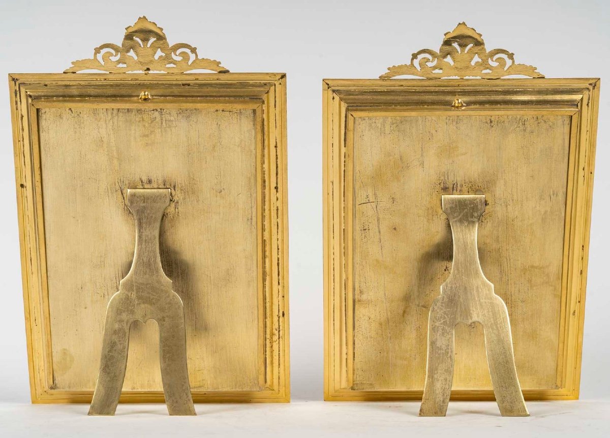 A Pair Of Gilt Bronze Picture Frames, Late 19th Century -photo-5