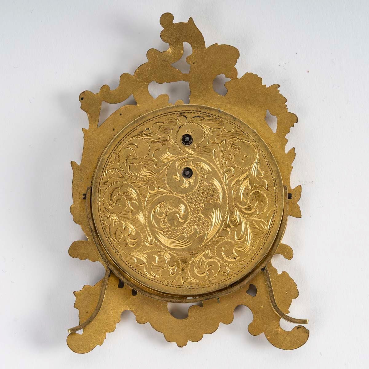 Miniature Enamel Pendulum Clock, Late 19th Century-photo-4