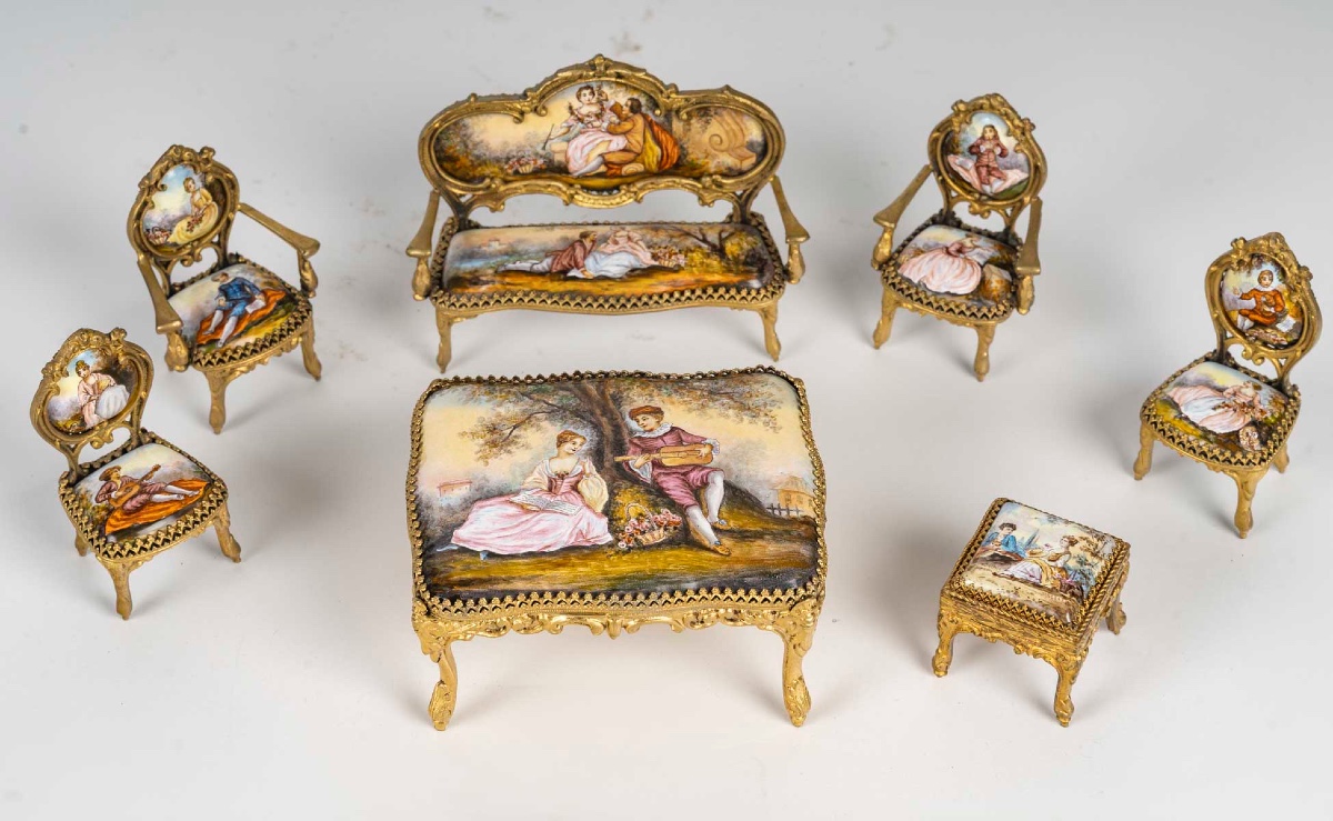 A Late 19th Century Enamel Salon Miniature 