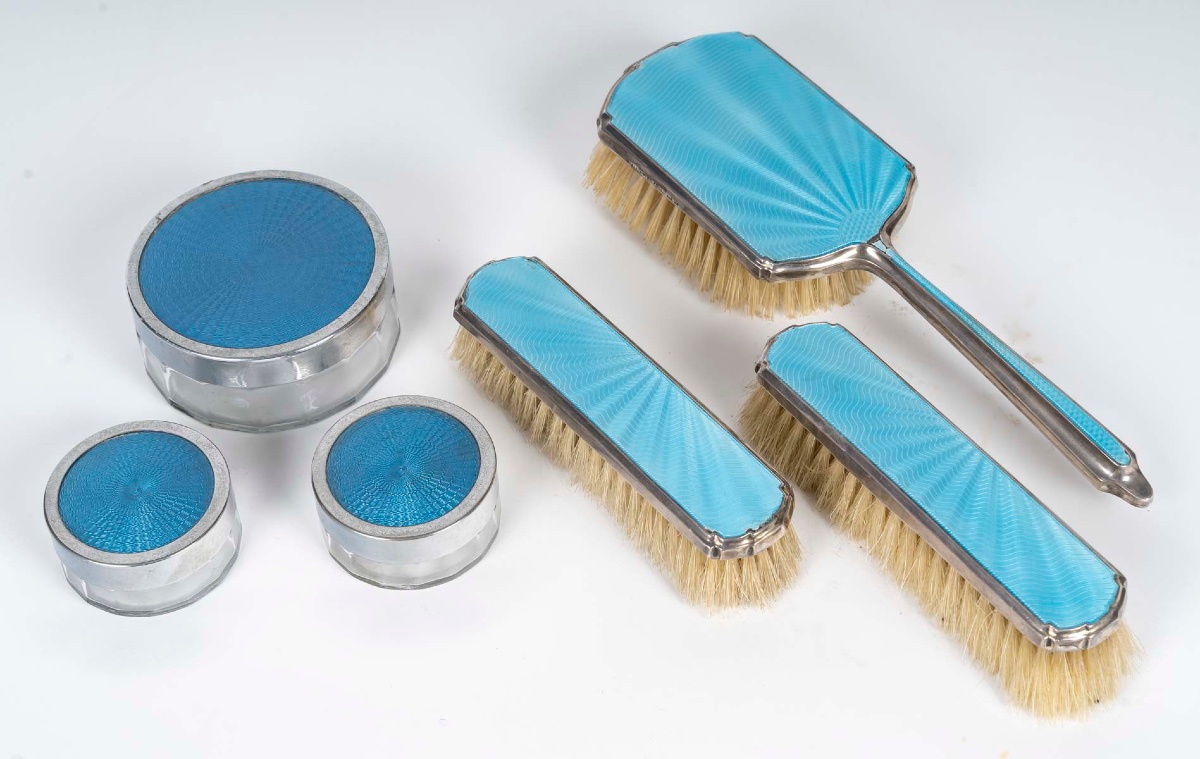 A Series Of Enamel Toiletries, Late 19th Century -photo-4