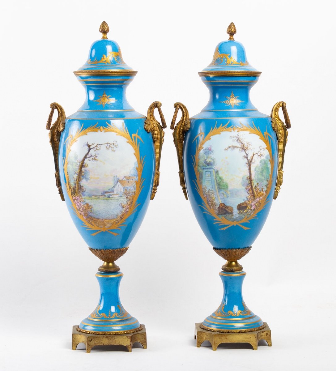 A Pair Of Porcelain Vases Sèvres Style Late Nineteenth -photo-4