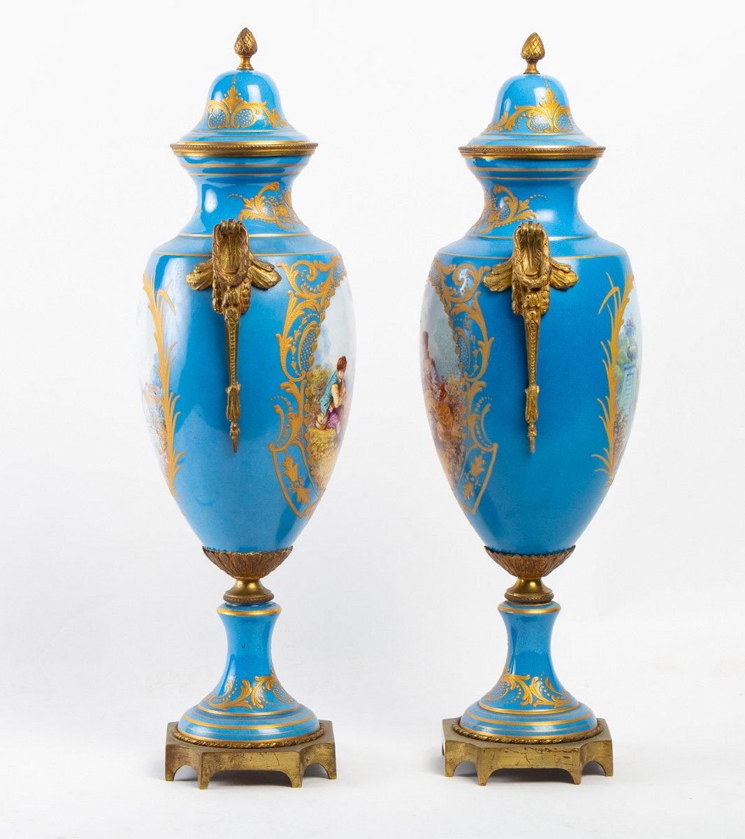 A Pair Of Porcelain Vases Sèvres Style Late Nineteenth -photo-1