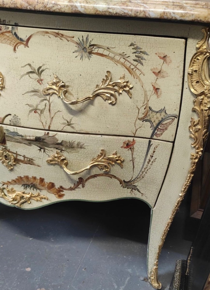 Louis XV Style Lacquer Commode Late Nineteenth Century-photo-1